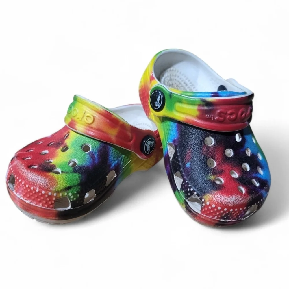 Baby CROCS Red and Yellow Sandals with Ventilation Holes